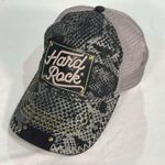 Hard Rock Cafe Hard Rock snake skin print Couture snap back trucker mesh zig zag stitch detail Photo 0