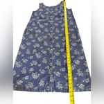 L.L.Bean  Vintage Midi Dress Linen Cotton Floral Button Down Womens Medium Petite Photo 7