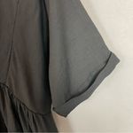 Talulah Dress Babydoll Esme Black Deep V-Neck Front Back Mini Short Sleeve Large Photo 10