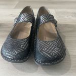 Alegria  BY PG LITE BLACK & SILVER METALLIC MARY JANES Sz 38 EU PAL-532 8/8.5 US Photo 1