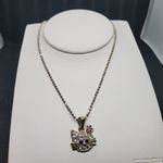 Sterling Silver Necklace with Cat Pendant Silver Photo 0