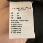 American Eagle Women’s XS  Black Light Pink Floral Babydoll 3/4 Sleeve Dress Photo 7