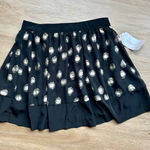 Soulmates Mini Skirt, Black Metallic Dot A-Line Women's Size 3 Photo 0