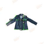 Reaction Kenneth Cole  Black Leather Blazer Jacket Womens Size L Lined Photo 5