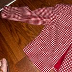 Talbots NWT  Women's Career Red White Polka Dot Wool Blend Tweed Blouse Top Sz 8p Photo 6