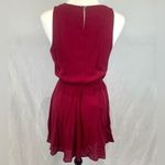 Forever 21 Burgundy and black tiny polka dot flowy dress size small Photo 3