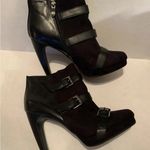 Sam & Libby  Ankle Boot Medium Black Faux Suede‎ size 8 Photo 2