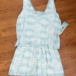 Carve Designs Teal and White Romper Photo 9