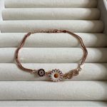 infinity Daisy  Bracelet 925 Real Silver Charm Jewelry Gift For Women Valentines Photo 1