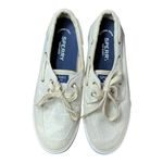 Sperry Top Sider 6.5 Pier Boat Champagne Gold Sparkles Canvas Slip On Sneakers Photo 6