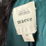 Maeve  Plaid Faux Fur Collar Wicked Jacket - Green, Pink and Black Photo 3