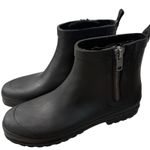Madewell  Women's Zip-Up Lugsole Rain Boot Waterproof Black Size 9‎ Ankle Booties Photo 7