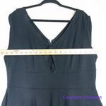 Unique Vintage  black fit and flare dress short sleeves with‎ tie bow, size 2XL Photo 7