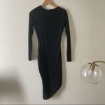 Pam & Gela ASYMMETRIC BLACK RUCHE KNIT DRESS Photo 3