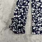 Banana Republic  Shirt Women Small Blue White Floral Flowers Casual Office Travel Photo 5