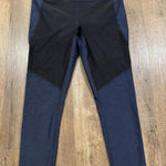 Outdoor Voices  Leggings Womens Medium Blue Black Athletic Pants Workout Gym Crop Photo 0