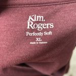 kim rogers  knit top Perfectly Soft long sleeve pink V neck XL Casual or Business Photo 2