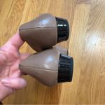 Franco Sarto Women’s Tan And Black Leather Ballet Flats Pointed Cap Toe Size 7.5 Photo 2