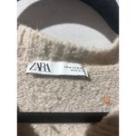 ZARA  Cream Textured Knit Cardigan with Embroidered Floral Appliques Photo 5