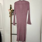Anthropologie  Purple Long Shine Shimmer Cardigan‎ Size Medium Photo 3