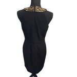 Morgan Taylor  Evening Sheath Dress Size 6 Beaded Collar Black Photo 1