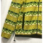 American Eagle Medium Jacket Sherpa Fleece Southwest Print Green Yellow Unisex Photo 3