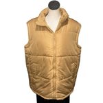 NWT Thread & Supply Quilted Puffer Vest Jacket In Color Camel Oversized Medium Tan Photo 3