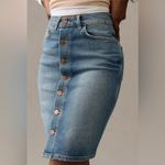 Anthropologie Pilcro Blue Denim Pencil Skirt Size 4 Photo 6