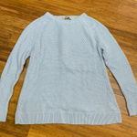 Loft Women's Light Blue Textured Knit Pullover Sweater Crew Neck Long Sleeve M Photo 0