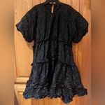 Sister Jane‎ Urban Outfitters Nora Jacquard Floral Mini Dress Size 6 (Medium) Black Photo 4