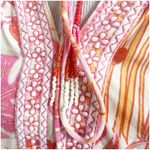 Haute Hippie Avery Peasant Blouse Size Large Tropical Print Tassel Pink Bohemian Photo 9