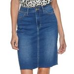 Jennifer Lopez JLo Flawless Sculpted stretch denim body hugging skirt 10 Photo 0