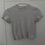Aritzia TNA  Cropped Heather Grey T-Shirt  Photo 0
