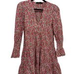 Tuckernuck Pomander Place Ditsy 100% Cotton Poplin Kenzo Mini Dress Size XS Pink Photo 1