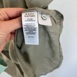Tahari Women’s Olive Green Linen Blend Tunic Button Down Blouse Size L Photo 5