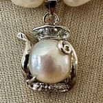 Freshwater Pearl Necklace with Crowned Pearl Pendant Photo 2