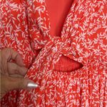 Olivaceous Coral High Low Cut out Tie Front Maxi Dress Size Large Photo 2