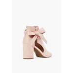 JustFab Womens Shoes Size 6.5 Karine Blush Pink Peep Toe Bootie Ties NEW Bows Photo 2