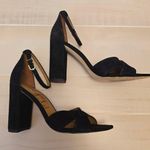 Sam Edelman {11}  Yancy Block Heel Ankle Strap Sandals in Black Suede Photo 11