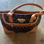 Baby Phat  NEW Logo Print Faux Leather Tote Bag Gold Studs Photo 2
