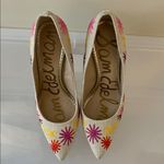 Sam Edelman Hazel Floral Embroidered Linen High Heels Pumps Shoes Size 7.5 Photo 5