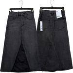joe's jeans Joe's Tulie Denim Midi Skirt Womens 23 Black With Grace Vintage Stretch $228 NWT Photo 3