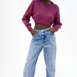 ZARA Striped Knit Cropped Crewneck Sweater Photo 13
