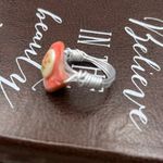 Handcrafted Wire Wrapped Pink Rose Cameo Pink Shell Ring Size 6.5 Photo 3