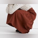 Madewell  - Diamond Jacquard Drawstring Midi Skirt W/ Pockets | Rust - Large -New Photo 2