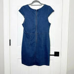 Free People  Size‎ M Denim Bodycon Mini Dress Sweetheart Festival Coastal Cowgirl Photo 5