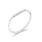 SIZE 7 Dainty 925 Love Letter Ring Silver Photo 0