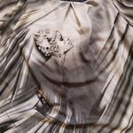 Paige MADISON  Women's Long Trumpet Sleeve Size XL Sheer Blouse Top Round Neck Photo 2