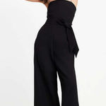 Kate Spade  Rhinestone Embellished Wide-leg  Jumpsuit Black Size 00 Photo 0