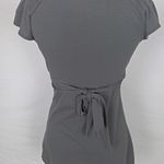 Robin-K Grey Braided Waist Tie Back Top Photo 3